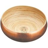 Artesà Fruitschaal/Serveerschaal - Koper Bamboe Hout 26 cm