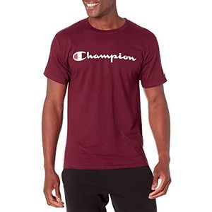 Champion Klassiek grafisch T-shirt van jersey voor heren (1 stuk), Bordeaux - Y07718