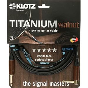 KLOTZ Supreme gitaarkabel van titanium met notenhout (3 m)