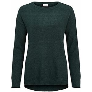 Vila Vrouwelijke gebreide trui met lage taille, grijs.