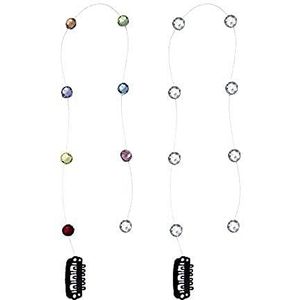 AAHB Haarclips, haarextensies, toupet clips, metalen clips, 8 strass-steentjes (kristallen strassteentjes)