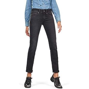 G-STAR RAW Dames Midge Mid Waist Jeans recht, Grijs, maat 26W / 36L