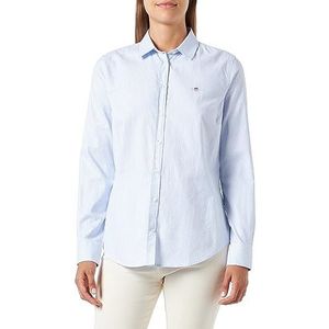 GANT Oxford Striped Slim Stretch T-shirt met strepen voor dames, Lichtblauw