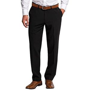 JP 1880 705533 Menswear L-8XL Zakelijke broek platte voorkant Zeus van koordwol, kreukvrij, onderhoudsvriendelijk, Zwart (zwart 70553110)