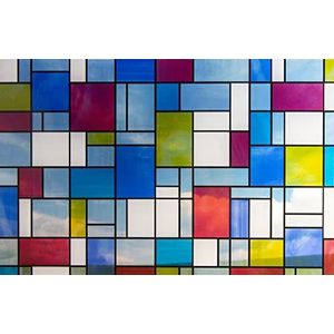 Fablon Mondriaan zelfklevende kunststof rol, 67,5 cm x 2 m, eenheidsmaat