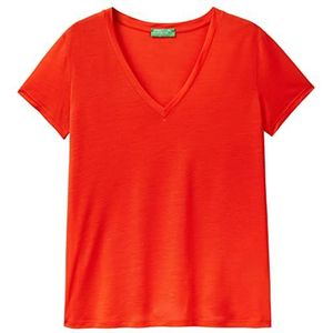 United Colors of Benetton 3nlhe4249 T-shirt voor dames (1 stuk), Rood 1g9