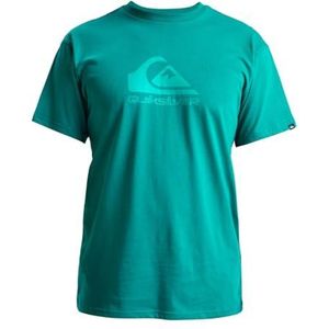 Quiksilver Ev Comp Logo Ss T-shirt voor heren (1 stuk), Groenblauw, L