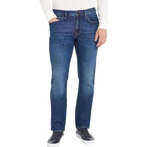 Tommy Hilfiger Straight Denton Str Rouse Indigo Jeans Broek Heren, Indigo rood