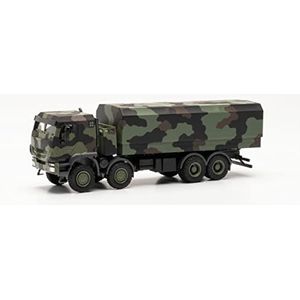 Herpa Iveco modelmodel Trakker 8x8 beschermd plateau vrachtwagen schaal 1:87, Duits model, verzamelstuk, miniatuurfiguur, kunststof, meerkleurig, 746922