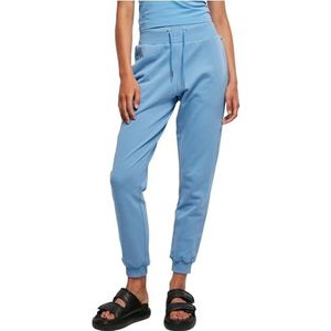 Urban Classics Ladies Organic Pantalon de survêtement taille haute pour femme, disponible dans de nombreuses couleurs différentes, tailles XS à 5XL, Bleu horizon., L