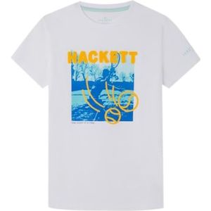 Hackett London Hackett Tennis Tee T-shirt pour enfant, Blanc (blanc), 13 ans