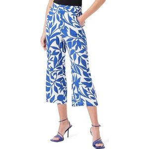 VERO MODA Vmeasy Joy Hw Pants Wvn Ga Damesbroek, Sneeuwwitje/Aop: alisa Mazarine Blue