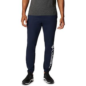 Columbia heren joggingbroek, Verticaal logo in marineblauw/wit