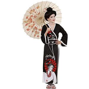 W WIDMANN - Japans Geisha-kostuum, maat 11/13 jaar, 11001804, zwart, XL