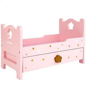 ColorBaby WOOMAX 49363 Woomax poppenbed hout + 3a