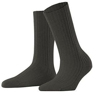 FALKE Cosy Wool Boot-sokken voor dames, ademend, klimaatregulerend, geurremmend, wol, viscose, kasjmier, geribbeld, warm, platte teennaad voor dagelijks gebruik, werk, 1 paar, Military Groen 7826