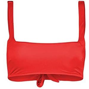 Trendyol Trendyol Strapless gebreide bikinitop voor dames, badpak voor dames (1 stuk), Rood (Rood)