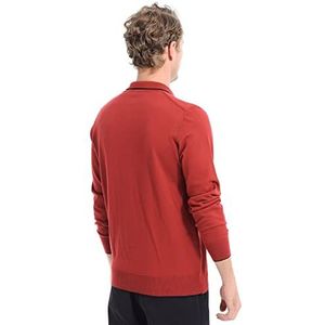 Bonamaison Trmrvn100008 poloshirt met lange mouwen, bordeaux, L/top, heren, bordeaux, L, maat Tall, Bordeaux