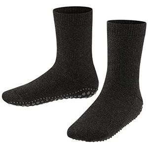 FALKE Catpads volledige pluche sokken voor kinderen, katoen/merinowolmix, warme kindersokken met siliconen print en pluche aan de binnenkant, per stuk verpakt, Grijs (Asphalt Melange 3180)