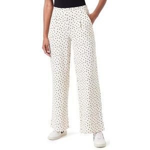 ICHI Ihkate Print Lange Wide Pa Vrijetijdsbroek voor dames, 202741/Birch Heart Aop