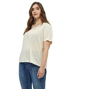 Peppercorn Marina T-Shirt À Col en V en Crochet Femme, 0265 Sandshell, 54