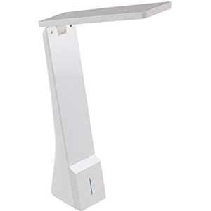 EGLO LED tafellamp La Seca met batterij, tafellamp met touch, dimbaar, lichtkleur instelbaar (warm wit - koud wit), bureaulamp van kunststof in wit, LED bureaulamp