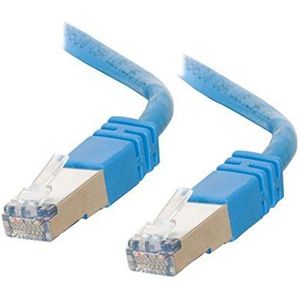 C2G 1 m Cat5e STP Ethernet-netwerkkabel met ommanteling en afgeschermd, blauw