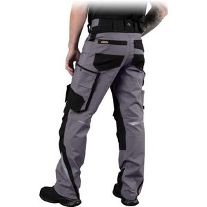 L.HOLLMAN HARVERAIR-T_SB Pantalon de protection, pantalon de travail 97% coton et 3% élasthanne, EN ISO 13688, OEKO-TEX, gris noir, taille 46