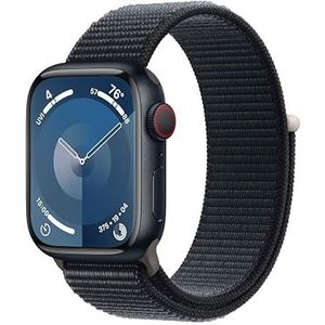 Apple Watch Series 9 (41 mm GPS + mobiel), aluminium behuizing en sportarmband in middernachtblauw track fysieke activiteit en zuurstof in het bloed en ECG, CO2-neutraal