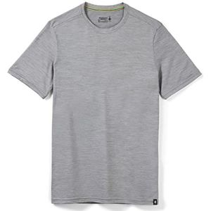 Smartwool Heren T-shirt met korte mouwen Slim Fit Top Basislaag Heren, Lichtgrijs gemêleerd