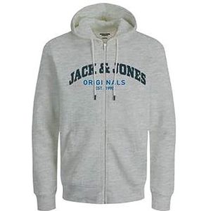 JACK & JONES Jorbrad Bmu23 Sweatjack met rits voor heren, Lichtgrijs chinees