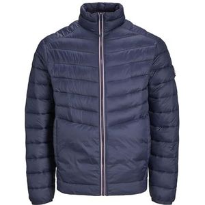 Jack & Jones Plus JJESPRINT NOOS PLS Veste matelassée pour homme - Bleu marine - Détails : coutures rouges - Taille 4XL, Veste bleu marine/détail : coutures rouges, 4XL