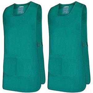 MISEMIYA - Set van 2 stuks - Reinigingsschort Medisch klinisch Uniform Veterinaire Reiniging Gezondheid Hostels - Ref.868, groen, XL, Groen