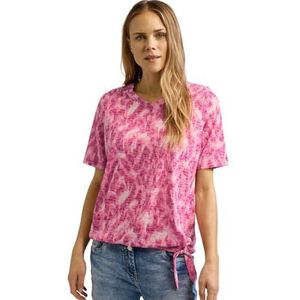 Cecil B321129 T-shirt met motief voor dames, Roze sorbet