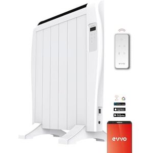 EVVO C6 thermische zender wit, 900 W, 6 elementen, wifi, afstandsbediening, timer (6 elementen)