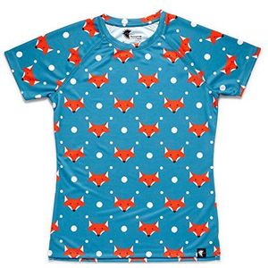 Hoopoe Original hardloopshirt voor dames, korte mouwen T-shirt, Blauw