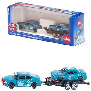 Siku Dodge Charger Met Challenger Srt 20 Cm Staal Blauw (2565)