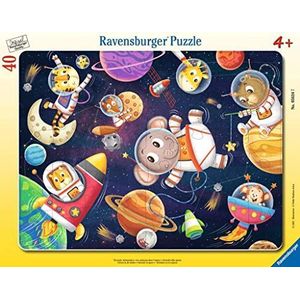 Tierische astronauten (kinderpuzzel)