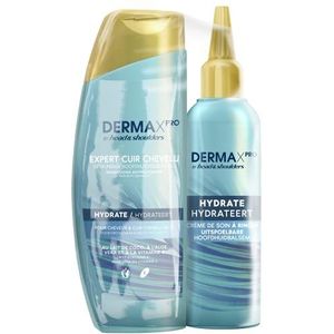 Head & Shoulders DERMAxPRO by Head & Shoulders HYDRATE Anti-roos shampoo, hydraterend en verzorgingscrème om uit te spoelen, voor droog hoofdleer