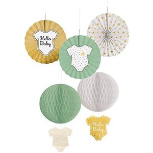 amscan Hanging Decoration Hello Baby 5 Parts