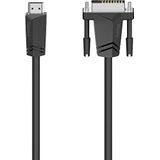 Hama HDMI / DVI adapterkabel HDMI A stekker, DVI-D stekker 18+1-polig 1,50 m zwart 00205018 HDMI-kabel