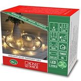 Konstsmide LED deco lichtketting ""Bloemen"", roze en wit, 6h timer, 20 warmwitte diodes, werkt op batterijen, transparante kabel, 3292-503