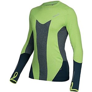 ROTTEFELLA Baselayer Dynamic Warm ronde hals voor heren, lange mouwen, voor fietsen, sport en fitness, binnen en buiten, Signaal Groen