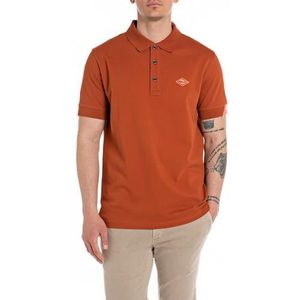 Replay Poloshirt voor heren, 744 Kaneel Bruin