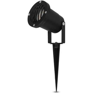REV Tuinverlichting - IP65 aluminium behuizing, draaibare buitenstaande lamp 230 lm, 3 W. Kabel 1,5 m, H: 32 cm, zwart L430