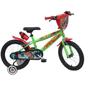 Urban Skate Kinderfiets, groen/rood, maat 16 inch