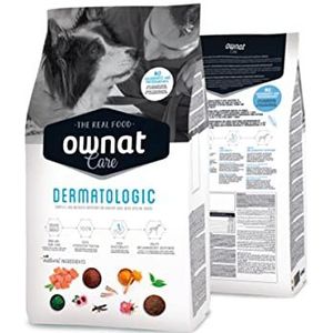 Ownat Care Dermatologic Hondenvoer huid- en vachtbescherming (10 kg) Gevoelige honden, Natuurlijke ingrediënten met een laag allergeengehalte, eiwitrijk voer met omega3