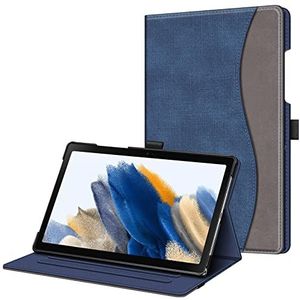 Fintie Beschermhoes voor Samsung Galaxy Tab A8 10,5 inch 2022/2021 SM-X200/X205/X207, multi-hoek, met documentensleuven en automatische slaap/wekfunctie, indigo blauw denim
