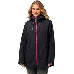 Ulla Popken Softshelljacke Mit Kontrast-Bonding Jacket Femme, marine, 42-44