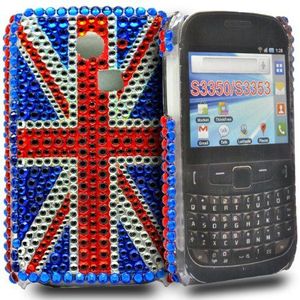 Accessory Master Harde hoes voor Samsung Galaxy Chat S3350 (Diamant Union-Jack)